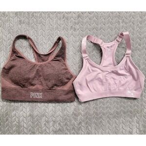 Victoria Secret PINK Women Bra Size Small Pink Seamless Lightly Lined/‎ Puma